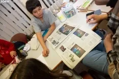 Los niños de Morón de Almazán aprenden con el periódico de Soria Noticias.