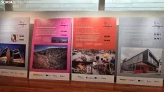 Carlos Martínez y Ana Alegre inauguran la exposición 'Horizontes, Fondos Europeos para la Soria 2030'. /SN