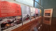 Carlos Martínez y Ana Alegre inauguran la exposición 'Horizontes, Fondos Europeos para la Soria 2030'. /SN
