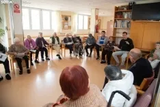 Usuarios de la residencia de Fuentetoba. /María Ferrer