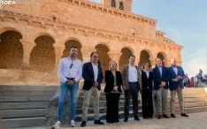 Una imagten de la visita electoral a San Esteban de Gormaz. /SN
