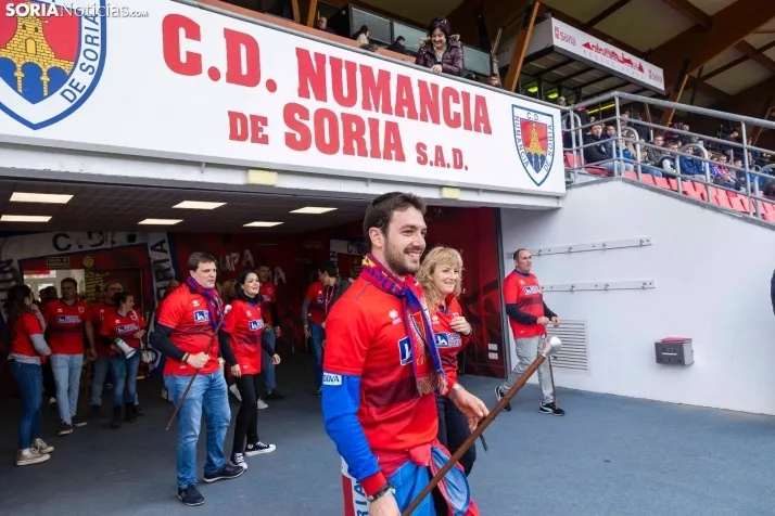 Fotos: Los Pajaritos festejan el pase a la final por el ascenso del Numancia