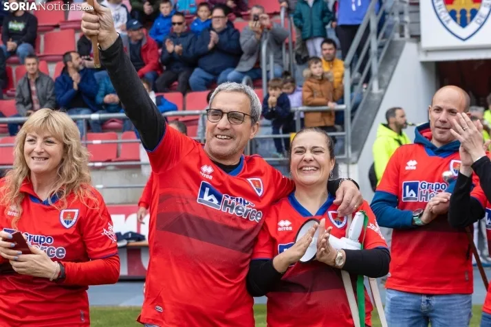Fotos: Los Pajaritos festejan el pase a la final por el ascenso del Numancia