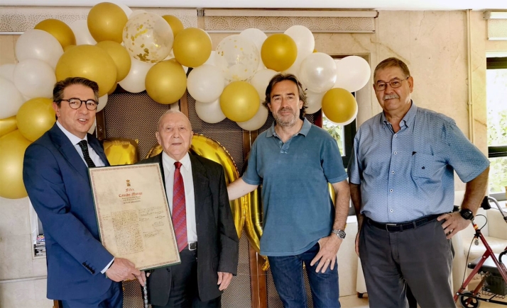 El chaornés Félix Casado celebra su centenario en Arcos de Jalón