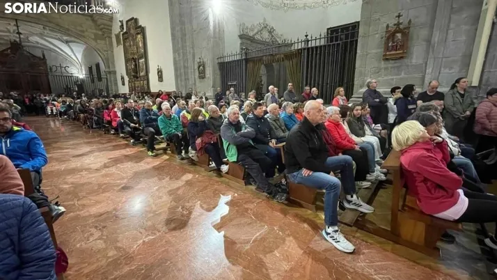 Una imagen de la Misa de Peregrinos esta madrugada de sábado en Ágreda. /NG