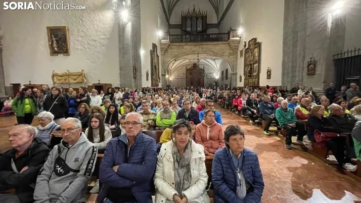 Una imagen de la Misa de Peregrinos esta madrugada de sábado en Ágreda. /NG