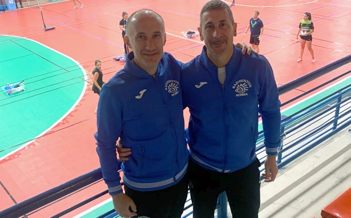 Martínez y Pérez, jugadores del Bádminton Soria. 