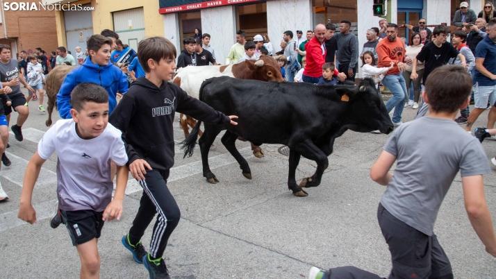 En imágenes: Los más pequeños de Soria también se atreven con los encierros