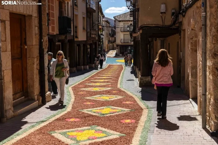 EN FOTOS | Las alfombras florales decoran las calles de San Esteban por el Corpus Christi