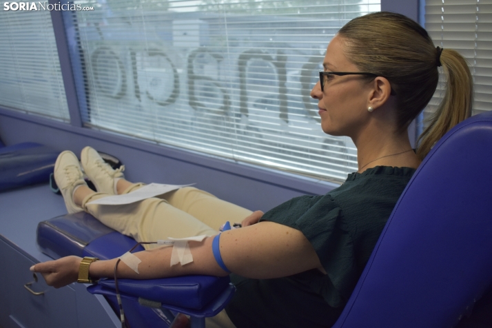 Donación de sangre en el hipermercado E.Leclerc.