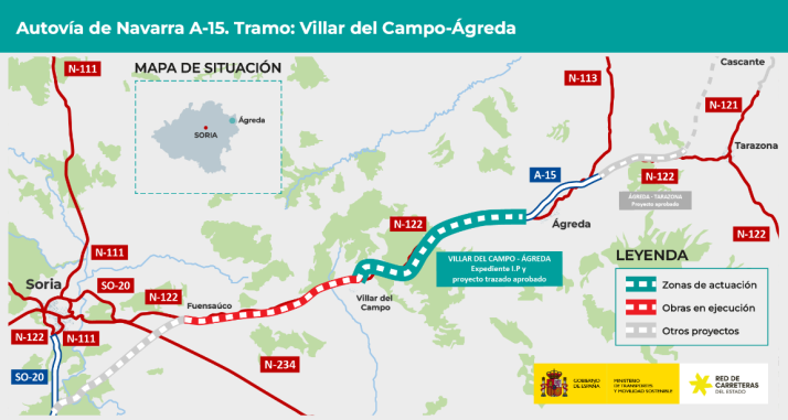 Aprobado el proyecto de la A-15 entre Villar del Campo y Ágreda por 161 millones de euros
