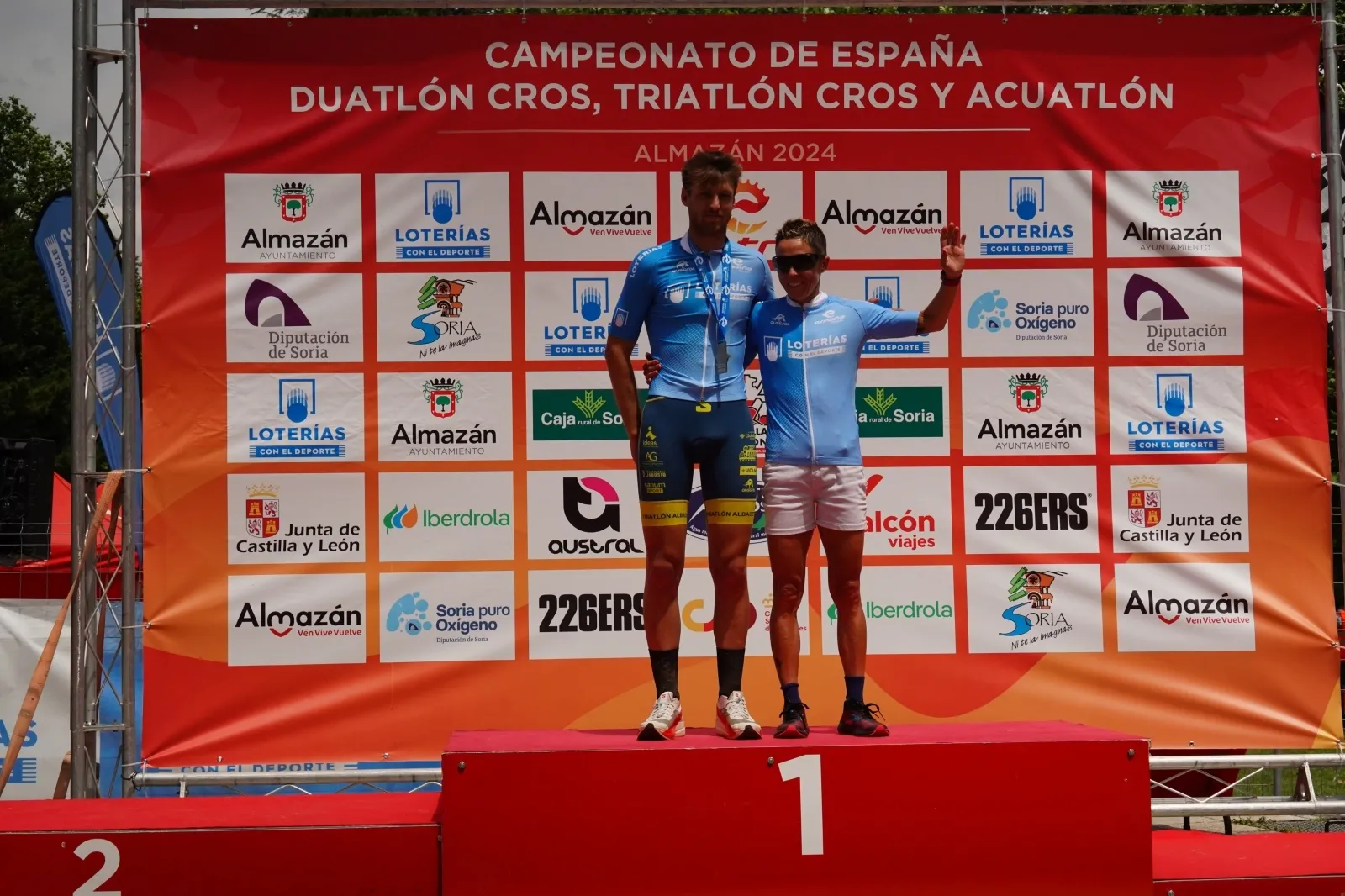 Una de las imágenes esta mañana deportiva en Almazán. /FCYL Triatlón