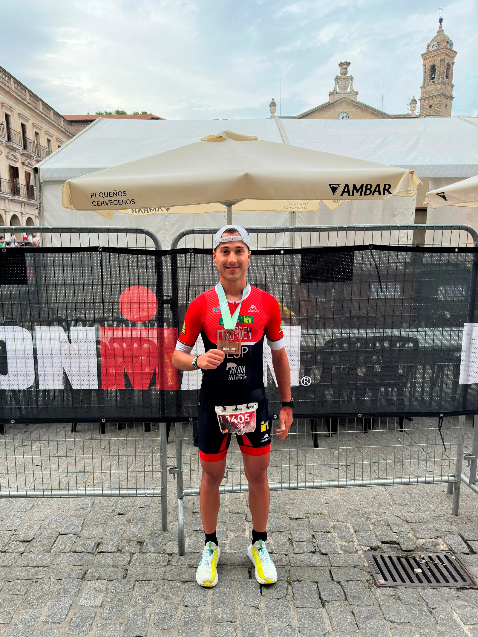 Javier Laorden durante el Ironman de Vitoria/ Raquel Esteras.