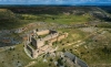 Vista aérea de la fortificación medieval. 