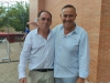 Benito Serrano y Antonio Pardo, sonrientes en su acceso al municipal burgense.