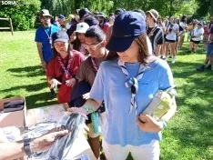 Recogida de residuos en el río Duero por los Scouts
