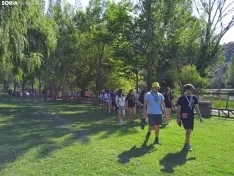 Recogida de residuos en el río Duero por los Scouts
