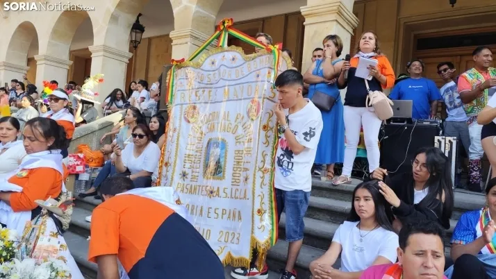 Una imagen de la tarde en la plaza Mayor de Soria hoy sábado. /SN