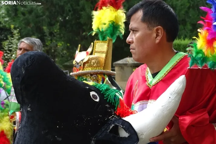 Una imagen de la fiesta boliviana esta mañana en la Dehesa. (PC