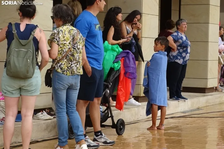 Una imagen de la mañana festiva hoy sábado en Almazán. /PC