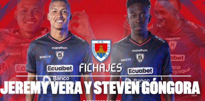 Jeremy Vera y Steven Góngora llegan de Ecuador para completar la plantilla del Numancia