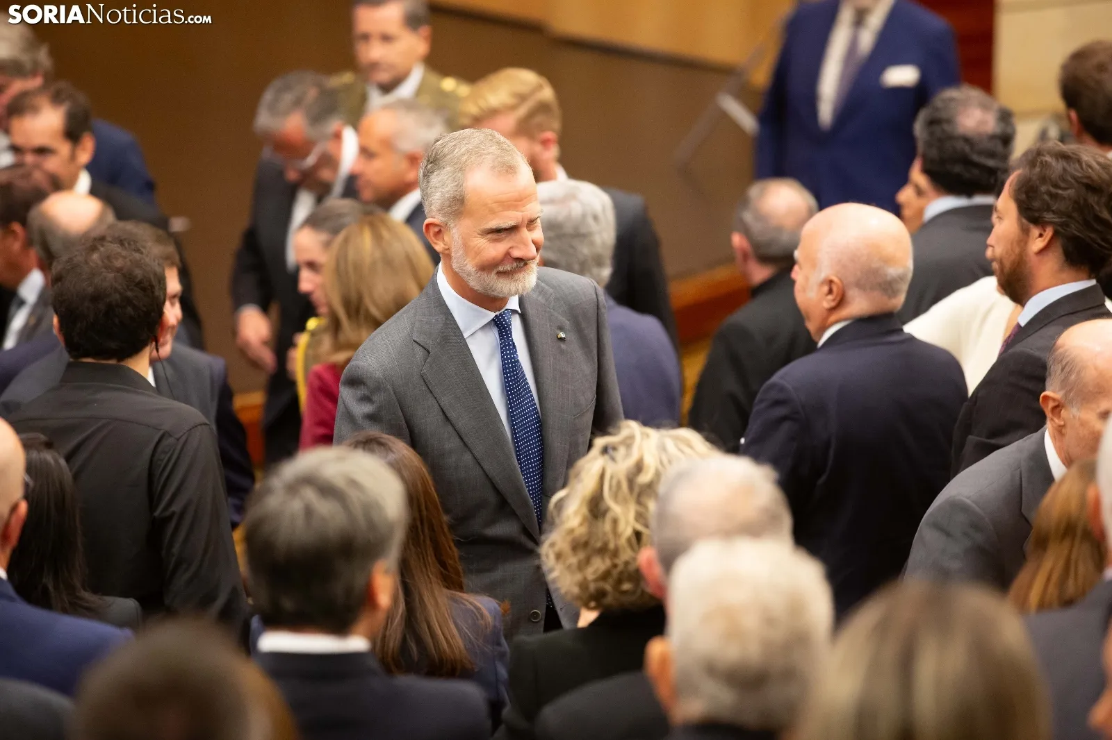 El Rey Felipe VI preside la entrega del I Premio Internacional de Hispanismo en Soria. 