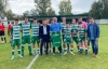 Los jugadores, cuerpo técnico y directiva del C.D. San José antes de empezar el encuentro ante el Calasanz/ C.D. San José.