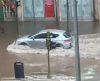 Foto 1 - Vídeo: Las espectaculares lluvias de esta tarde inundan las principales calles de Soria