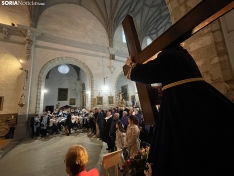 Una imagen de la iglesia de San Juan esta tarde en Ágreda. /NG