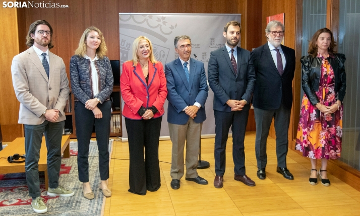 Una imagen de la jornada hoy en la sede de la Delegación Territorial de la Junta en Soria. /SN