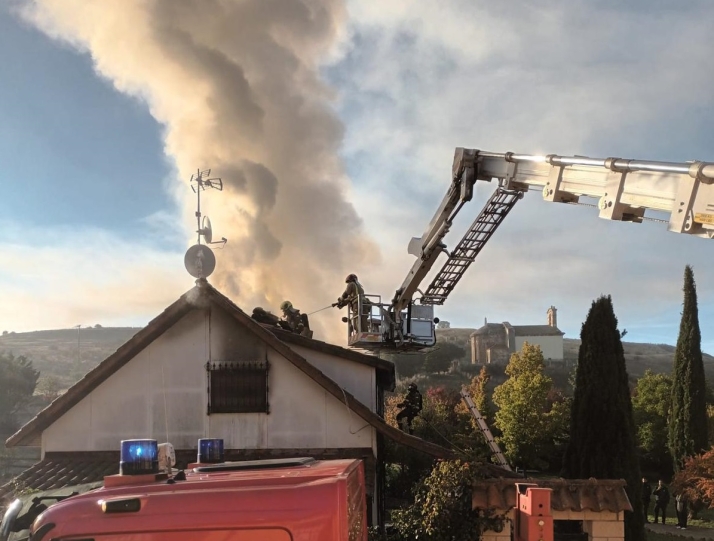 Incendio en una vivienda de la calle Garrejo de Garray.