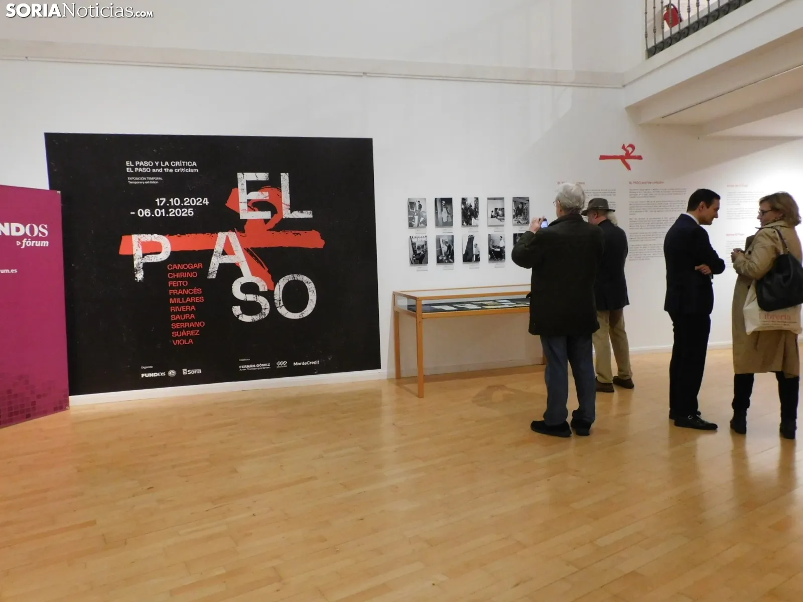 Una imagen de la apertura de la exposición hoy. /PC