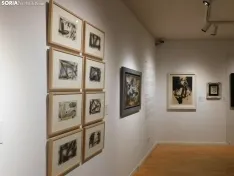 Una imagen de la apertura de la exposición hoy. /PC