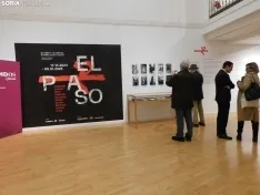 Una imagen de la apertura de la exposición hoy. /PC