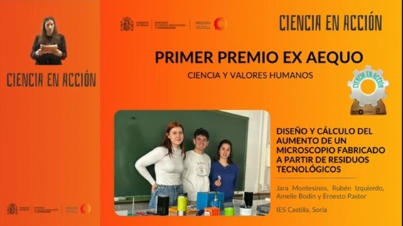 El IES Castilla destaca en el Concurso Internacional Ciencia en Acción