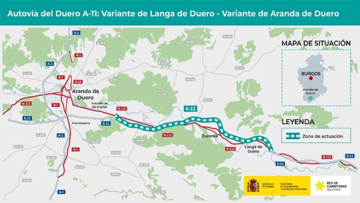 El Gobierno adjudica por 180 M€ el tramo Langa-Aranda de la A11