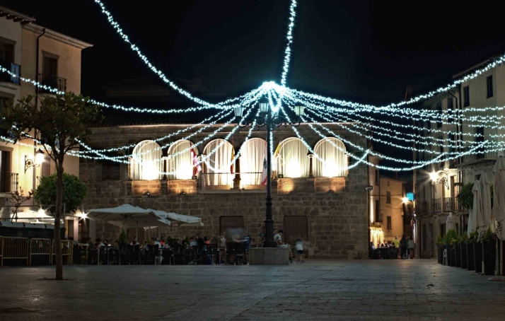 Iluminación navideña en Ágreda. 