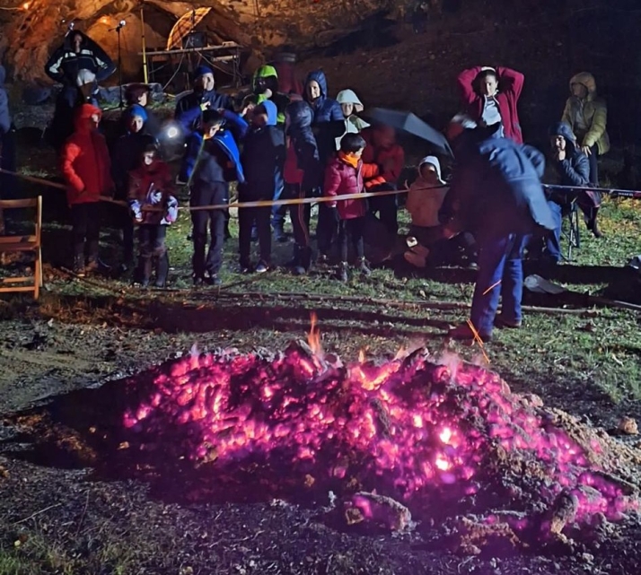 Las Cuevas de Soria suspende el paso del fuego por la lluvia