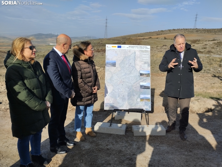 Visita de la consejera de Agricultura a la concentración parcelaria de Ágreda. 