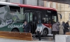 Parada central del bus en la plaza Mariano Granados. /Freddy Páez