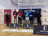 Sergio Latorre, en el podio de ganadores (izda.). 