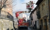 Bomberos de la Diputación actuando en Pinares.