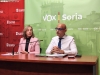 Los concejales de Vox en el Ayuntamiento de Soria. 