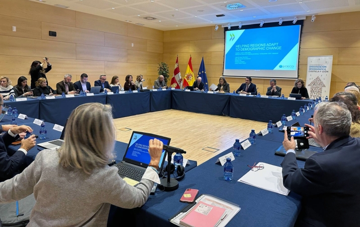 Castillla y León traslada a la OCDE sus políticas de dinamización demográfica como miembro del programa europeo de impulso a regiones afectadas