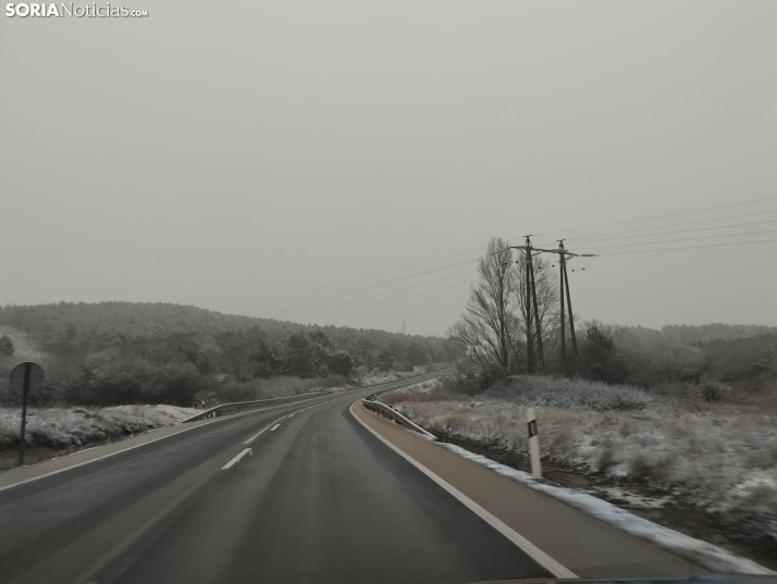 Tres carreteras afectadas por el temporal en Soria 