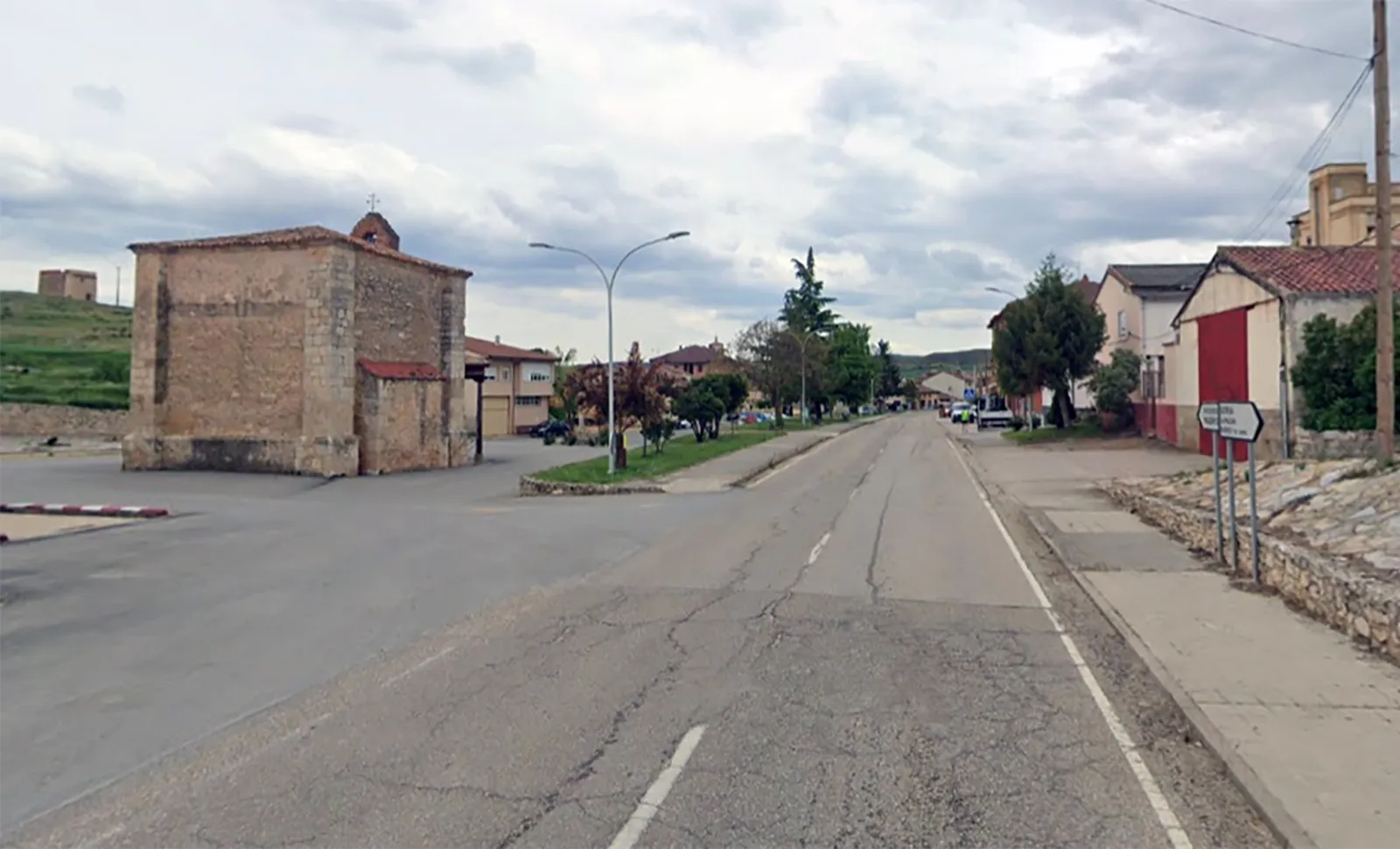 Imagen de la calzada autonómica SO-152 a su paso por Berlanga. /GM