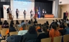 Un acto literario celebrado en el salón de actos del IES Castilla. /SN