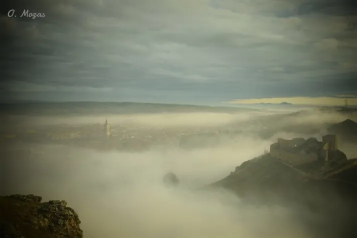 Una imagen captada hoy en la atalaya burgense. /Óscar Mozas