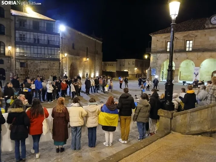 Fotos | Los Ucranianos exiliados en Soria piden el fin de la guerra: "Estamos seguros, pero no tranquilos