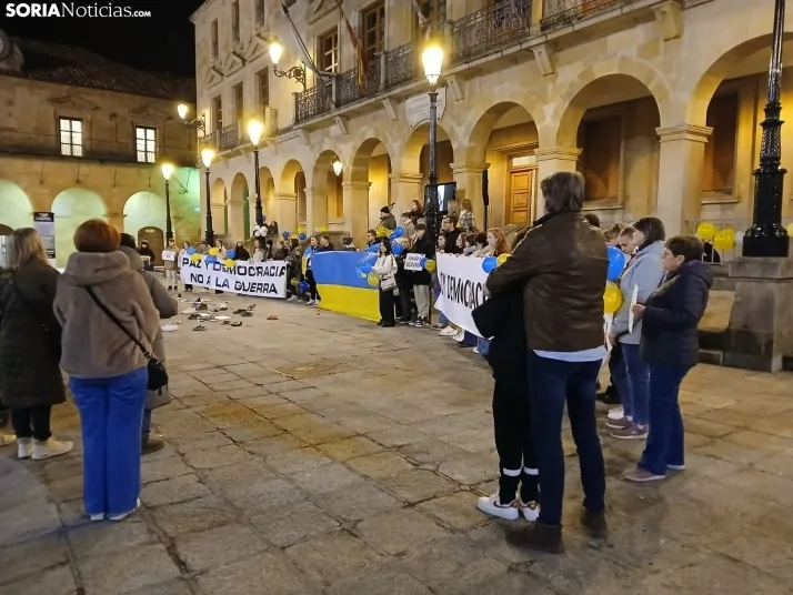 Fotos | Los Ucranianos exiliados en Soria piden el fin de la guerra: "Estamos seguros, pero no tranquilos
